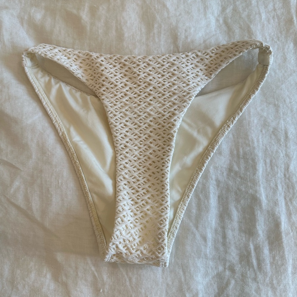 Monday Swimwear Ivory Crotchet Bottoms - new!